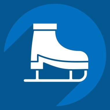 Icon Buz Pateni. Macera sembolüyle ilgili. Uzun gölge tarzı. dizayn edilebilir