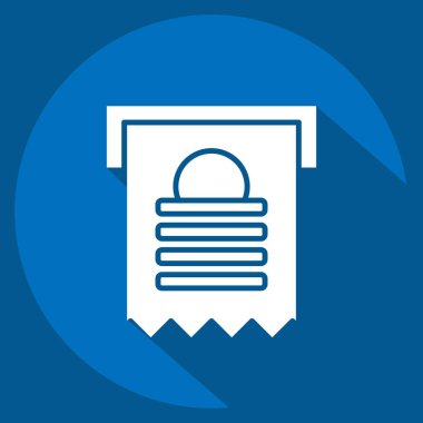 Simge Faturası. Vergi sembolüyle ilgili. Uzun gölge tarzı. dizayn edilebilir