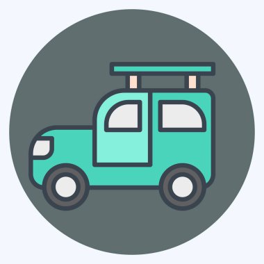 Simge cipi. Macera sembolüyle ilgili. renk arkadaşı stili. dizayn edilebilir