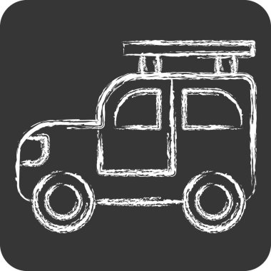 Simge cipi. Macera sembolüyle ilgili. Tebeşir stili. dizayn edilebilir