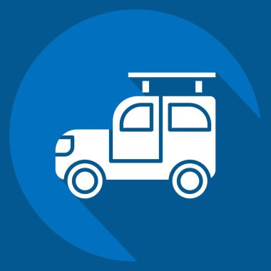 Simge cipi. Macera sembolüyle ilgili. Uzun gölge tarzı. dizayn edilebilir