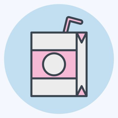 Icon Juice. Meşrubat sembolüyle ilgili. renk arkadaşı stili. dizayn edilebilir