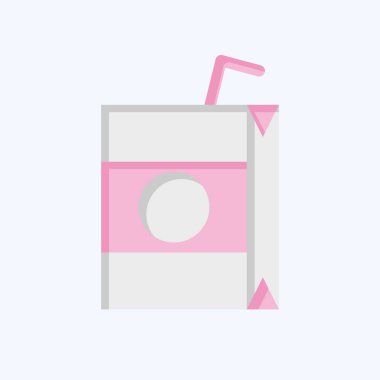 Icon Juice. Meşrubat sembolüyle ilgili. Düz stil. dizayn edilebilir