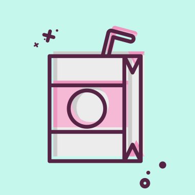 Icon Juice. Meşrubat sembolüyle ilgili. MBE tarzı. dizayn edilebilir