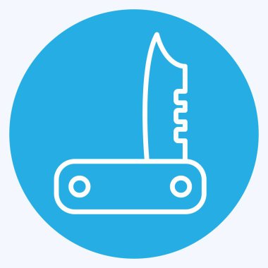 Simge Bıçağı. Macera sembolüyle ilgili. Mavi gözlü. dizayn edilebilir