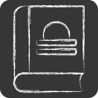 Simge Kanun Kitabı. Vergi sembolüyle ilgili. Tebeşir stili. dizayn edilebilir