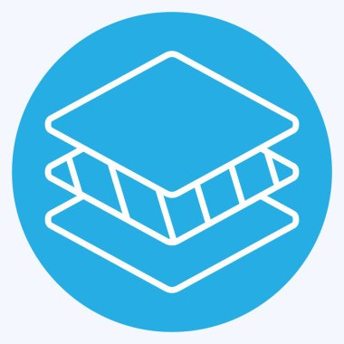 Simge katmanları. Yazdırma sembolüyle ilgili. Mavi gözlü. dizayn edilebilir