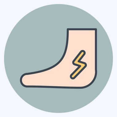 Simge Bacağı Tatto. Dövme sembolüyle ilgili. renk arkadaşı stili. dizayn edilebilir