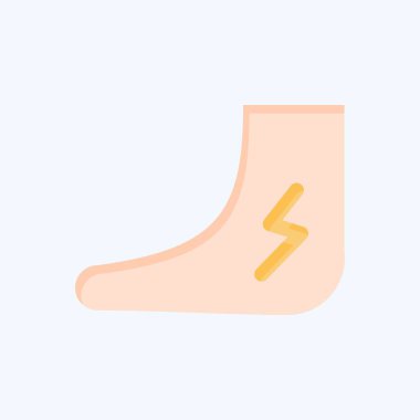 Simge Bacağı Tatto. Dövme sembolüyle ilgili. Düz stil. dizayn edilebilir