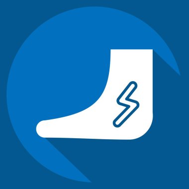 Simge Bacağı Tatto. Dövme sembolüyle ilgili. Uzun gölge tarzı. dizayn edilebilir