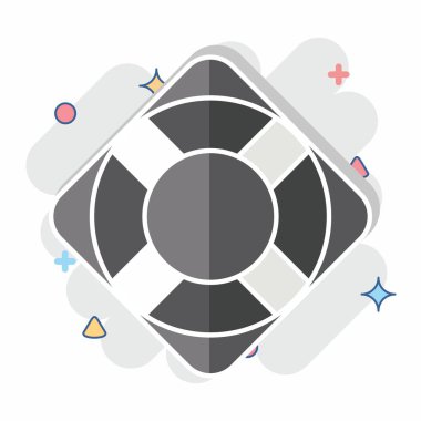 Simge Yaşam Yüzüğü. Macera sembolüyle ilgili. Çizgi roman. dizayn edilebilir