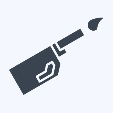 Simge Çakmağı. BBQ sembolüyle ilgili. Kabartma tarzı. dizayn edilebilir