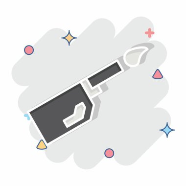 Simge Çakmağı. BBQ sembolüyle ilgili. Çizgi roman. dizayn edilebilir