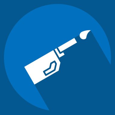 Simge Çakmağı. BBQ sembolüyle ilgili. Uzun gölge tarzı. dizayn edilebilir