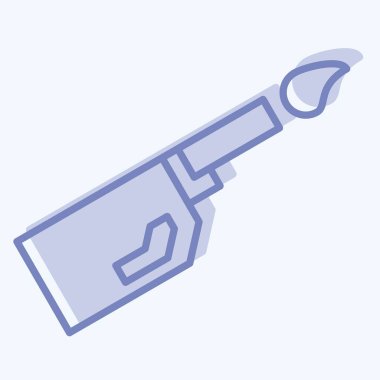 Simge Çakmağı. BBQ sembolüyle ilgili. İki ton stili. dizayn edilebilir