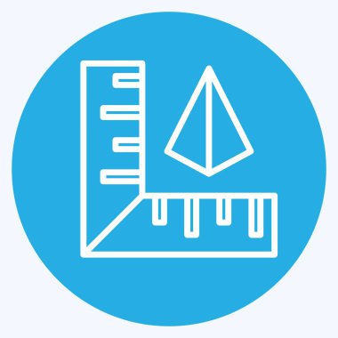 Simge Ölçümü. Yazdırma sembolüyle ilgili. Mavi gözlü. dizayn edilebilir