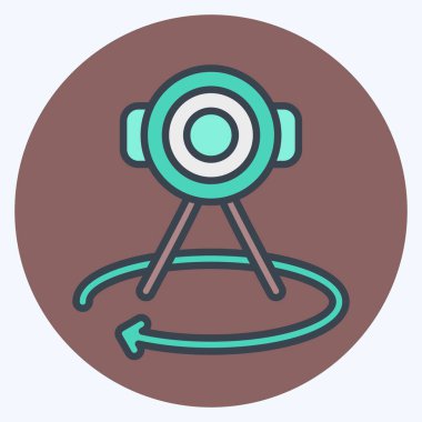 Simge Meta 360 Kamera. Metaverse sembolüyle ilgili. renk arkadaşı stili. dizayn edilebilir