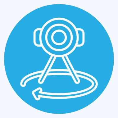 Simge Meta 360 Kamera. Metaverse sembolüyle ilgili. Mavi gözlü. dizayn edilebilir