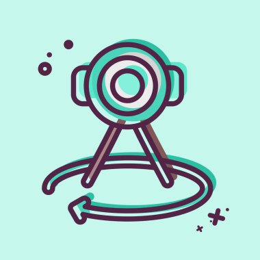 Simge Meta 360 Kamera. Metaverse sembolüyle ilgili. MBE tarzı. dizayn edilebilir