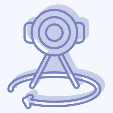 Simge Meta 360 Kamera. Metaverse sembolüyle ilgili. İki ton stili. dizayn edilebilir