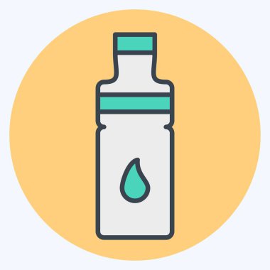 Simge Minerali. Meşrubat sembolüyle ilgili. renk arkadaşı stili. dizayn edilebilir