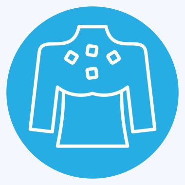 Simge benleri. Dermatoloji sembolüyle ilgili. Mavi gözlü. dizayn edilebilir