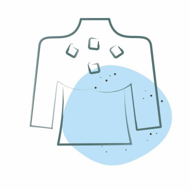 Simge benleri. Dermatoloji sembolüyle ilgili. Renkli Leke Biçimi. dizayn edilebilir