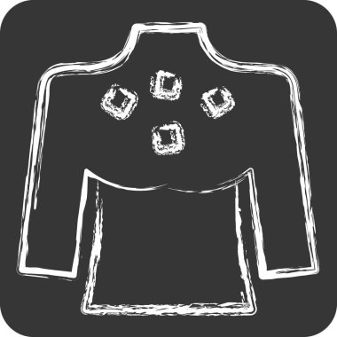 Simge benleri. Dermatoloji sembolüyle ilgili. Tebeşir stili. dizayn edilebilir