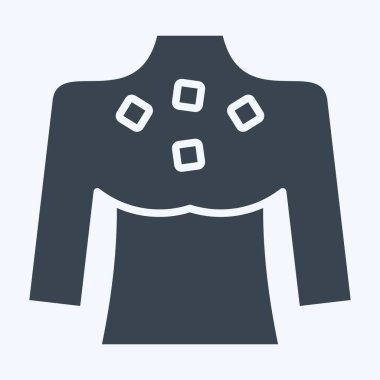 Simge benleri. Dermatoloji sembolüyle ilgili. Kabartma tarzı. dizayn edilebilir