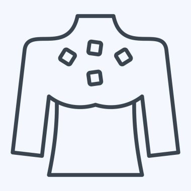 Simge benleri. Dermatoloji sembolüyle ilgili. Sıra tarzı. dizayn edilebilir