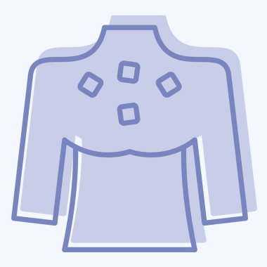 Simge benleri. Dermatoloji sembolüyle ilgili. İki ton stili. dizayn edilebilir