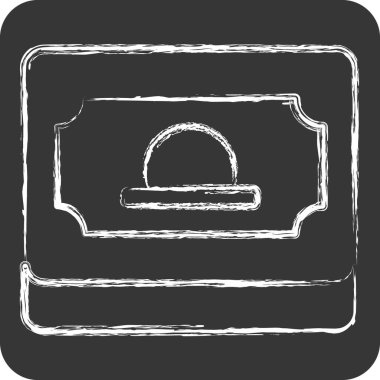 Simge Para Yüzdesi. Vergi sembolüyle ilgili. Tebeşir stili. dizayn edilebilir