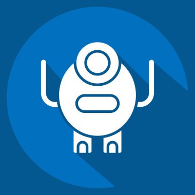 Simge Canavarı. Cadılar Bayramı sembolüyle ilgili. Uzun gölge tarzı. dizayn edilebilir