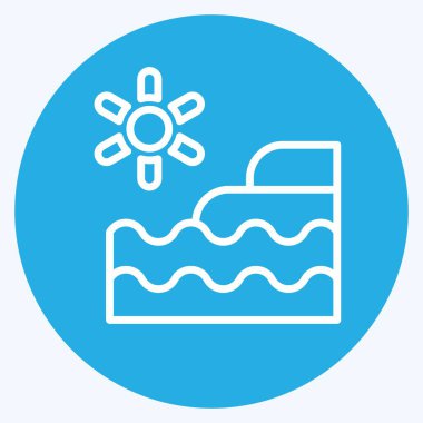 Simge Doğal Kaynakları. Doğal Kaynaklar sembolüyle ilgili. Mavi gözlü. dizayn edilebilir