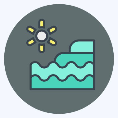 Simge Doğal Kaynakları. Doğal Kaynaklar sembolüyle ilgili. renk arkadaşı stili. dizayn edilebilir