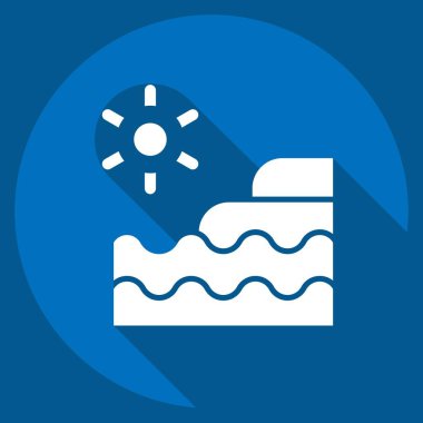 Simge Doğal Kaynakları. Doğal Kaynaklar sembolüyle ilgili. Uzun gölge tarzı. dizayn edilebilir