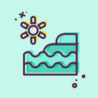 Simge Doğal Kaynakları. Doğal Kaynaklar sembolüyle ilgili. MBE tarzı. dizayn edilebilir