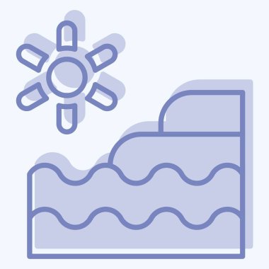 Simge Doğal Kaynakları. Doğal Kaynaklar sembolüyle ilgili. İki ton stili. dizayn edilebilir