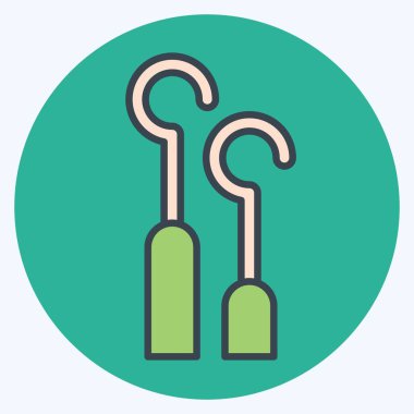 Simge iğneleri. Dövme sembolüyle ilgili. renk arkadaşı stili. dizayn edilebilir