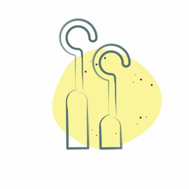 Simge iğneleri. Dövme sembolüyle ilgili. Renkli Leke Biçimi. dizayn edilebilir