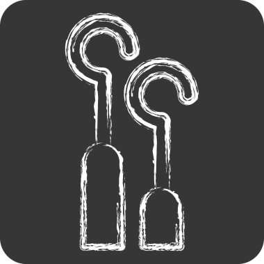 Simge iğneleri. Dövme sembolüyle ilgili. Tebeşir stili. dizayn edilebilir