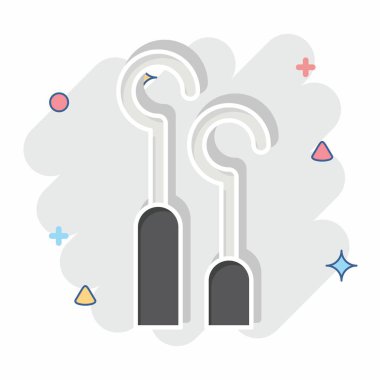 Simge iğneleri. Dövme sembolüyle ilgili. Çizgi roman. dizayn edilebilir