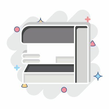 Simge gazete bayii. Şehir merkezinin sembolüyle ilgili. Çizgi roman. dizayn edilebilir