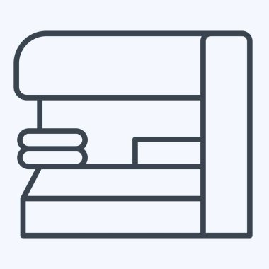 Simge gazete bayii. Şehir merkezinin sembolüyle ilgili. Sıra tarzı. dizayn edilebilir