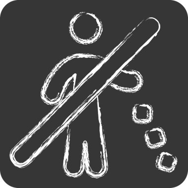 Çöp dökme yok. Atık sembolüyle ilgili. Tebeşir stili. dizayn edilebilir