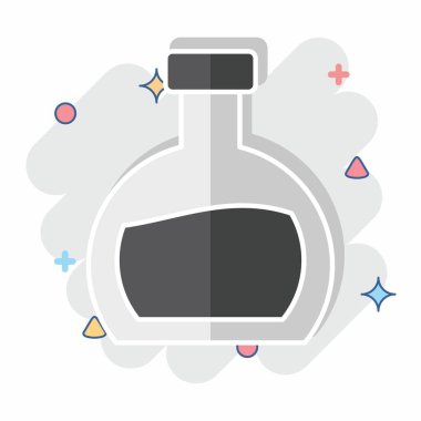 Simge Eski. Meşrubat sembolüyle ilgili. Çizgi roman. dizayn edilebilir