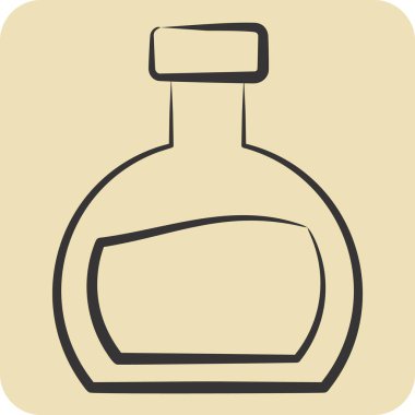 Simge Eski. Meşrubat sembolüyle ilgili. El çizimi tarzı. dizayn edilebilir