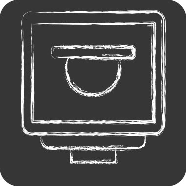 Simge çevrimiçi vergi ödemesi. Vergi sembolüyle ilgili. Tebeşir stili. dizayn edilebilir