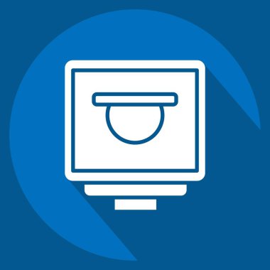 Simge çevrimiçi vergi ödemesi. Vergi sembolüyle ilgili. Uzun gölge tarzı. dizayn edilebilir