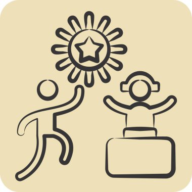 Simge Partisi. Yeni yıl sembolüyle ilgili. El çizimi tarzı. dizayn edilebilir